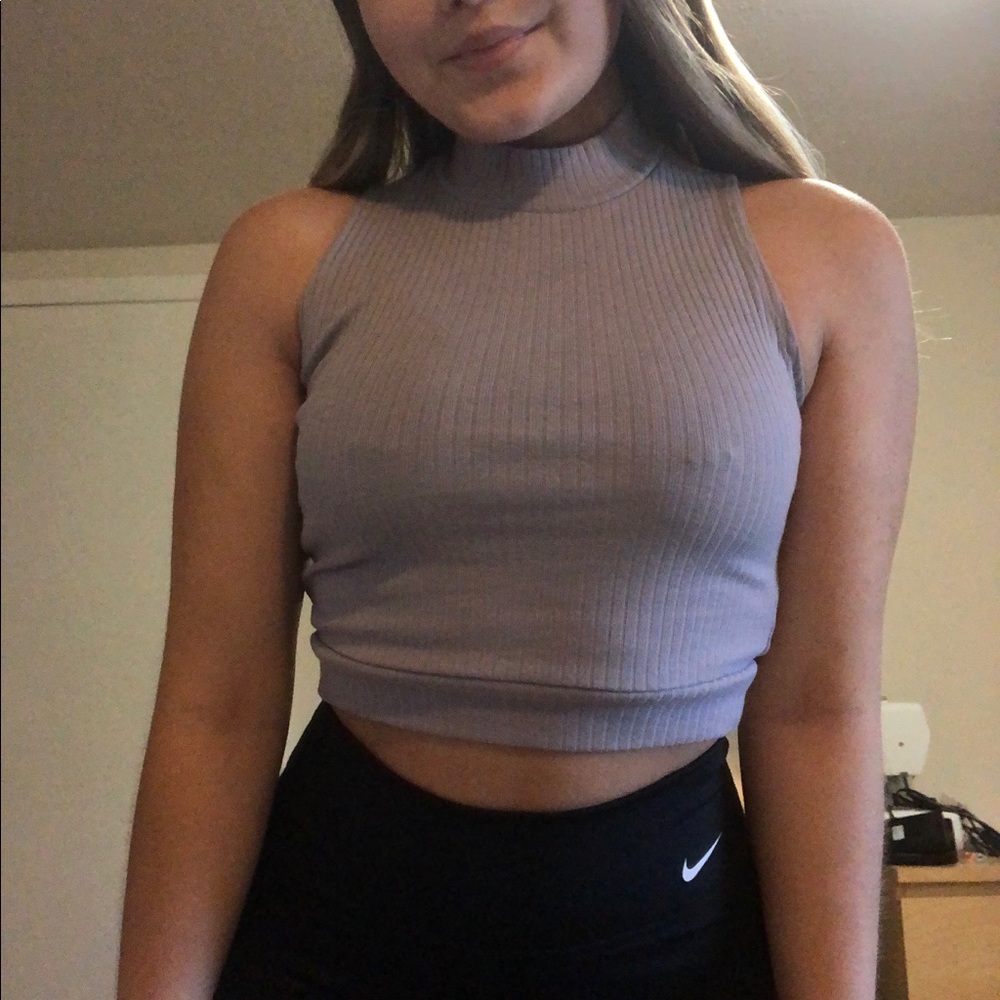 Lavender Turtleneck Tank Top